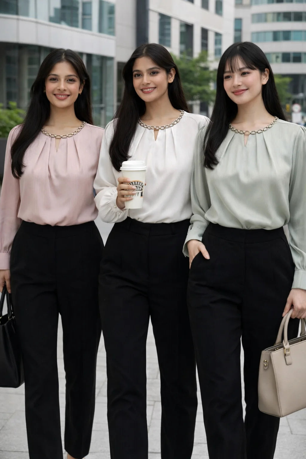 Elegant Chain-Detail Top