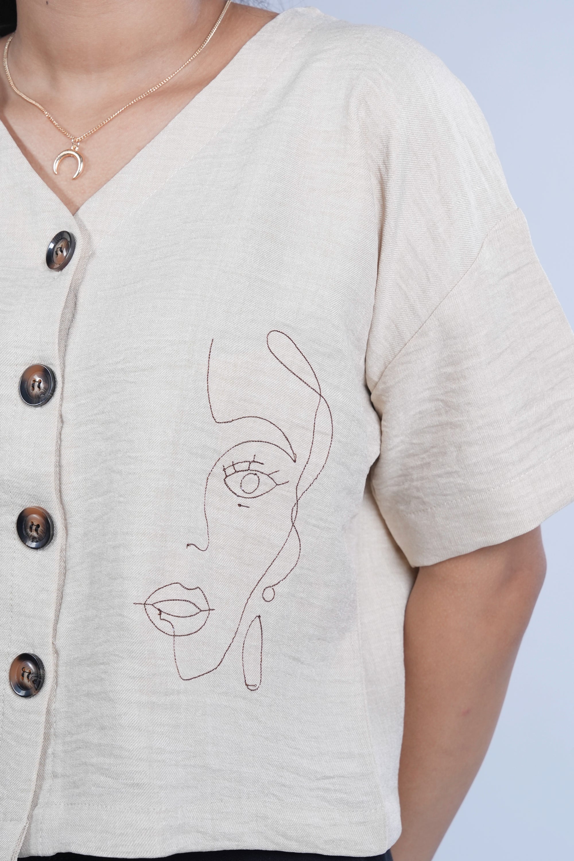 Threaded Thoughts – Embroidered Linen Shirt