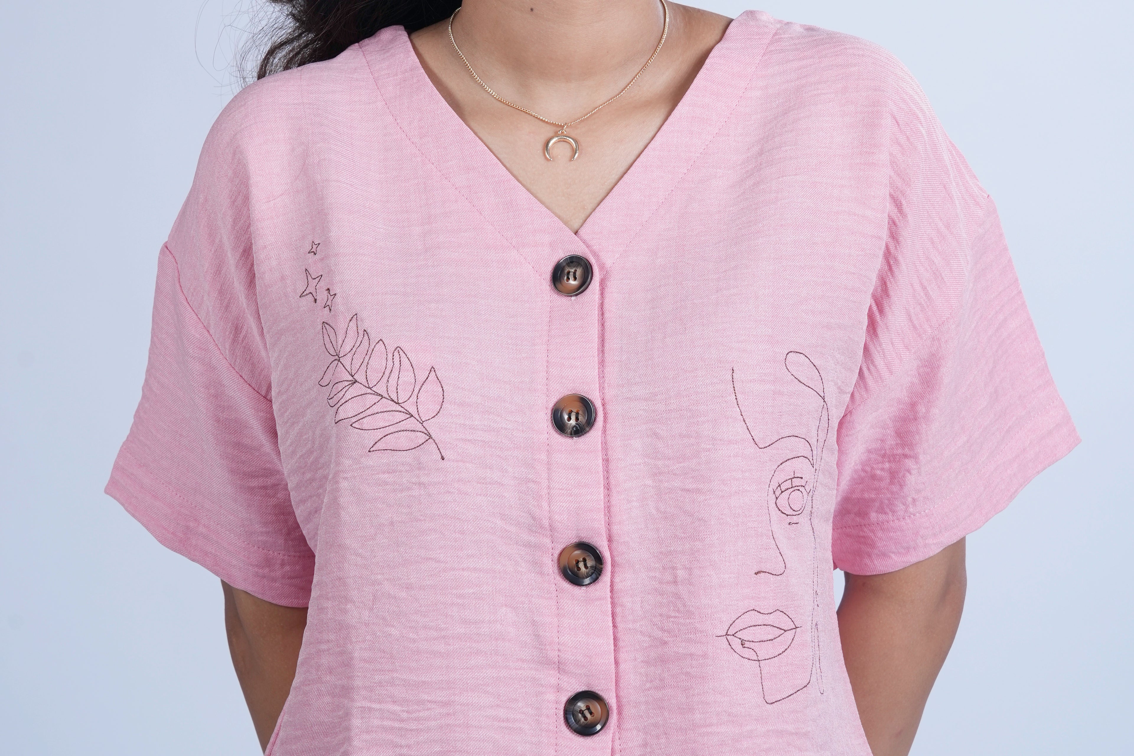 Threaded Thoughts – Embroidered Linen Shirt