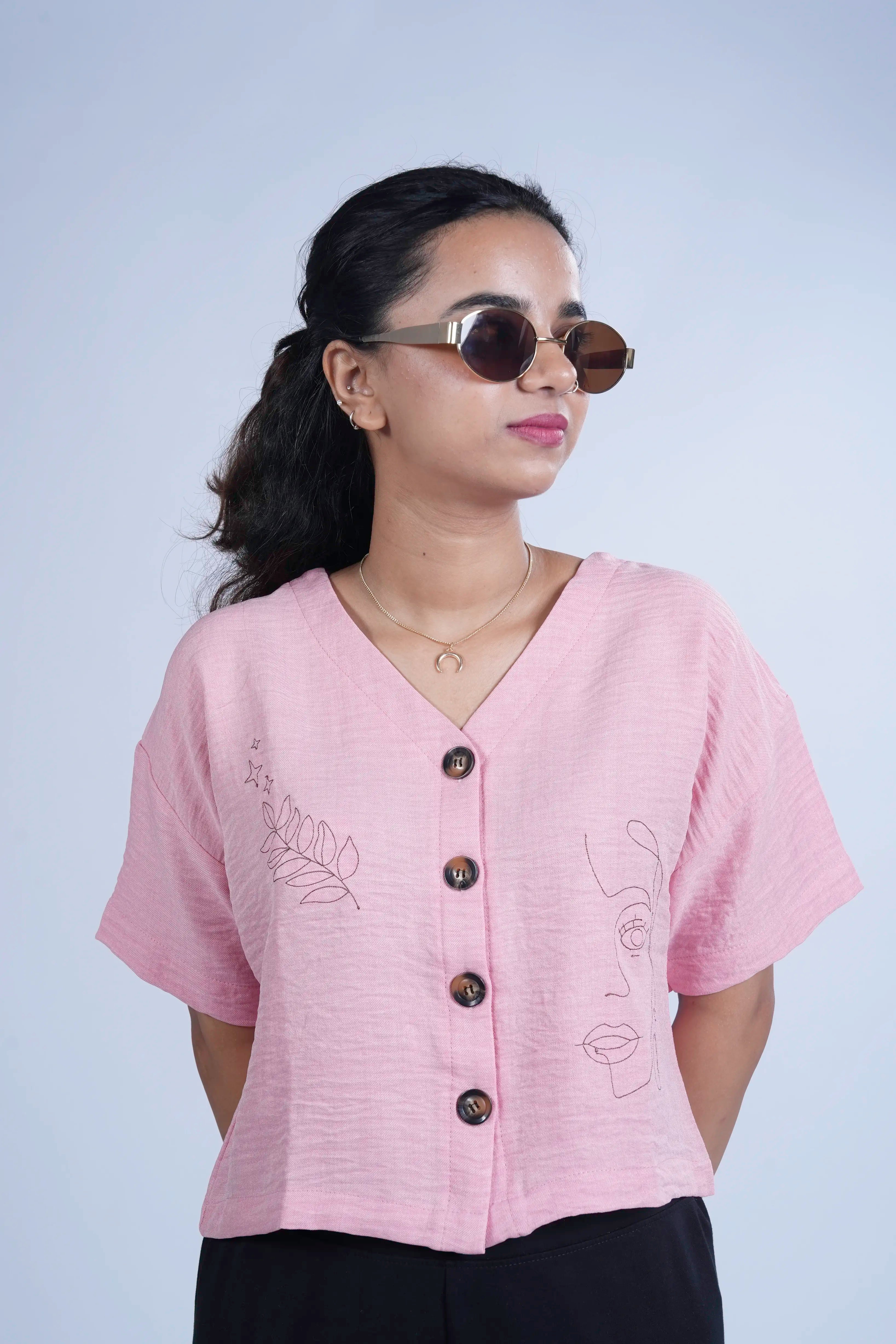 Threaded Thoughts – Embroidered Linen Shirt