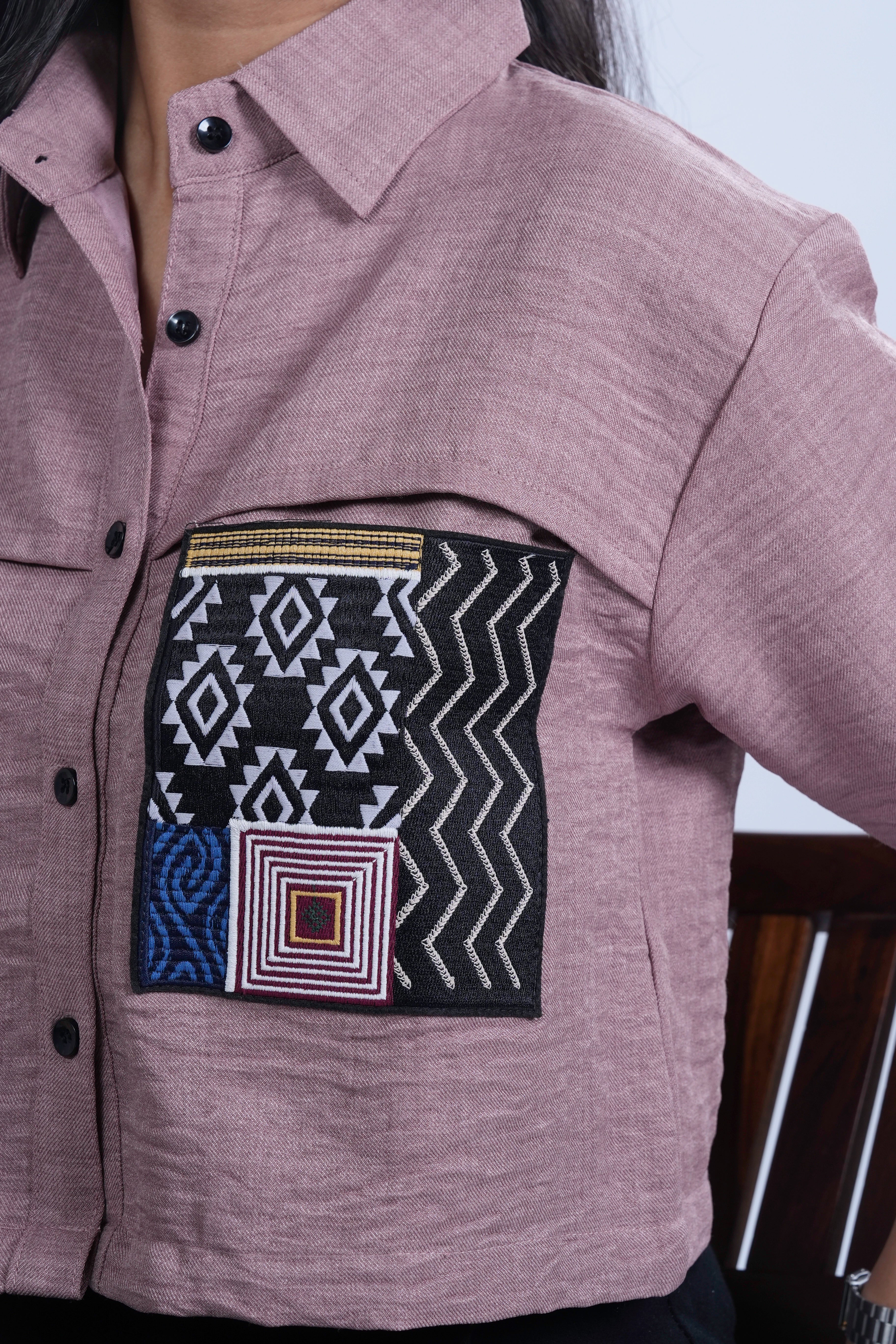Tribal Pocket Linen Shirt