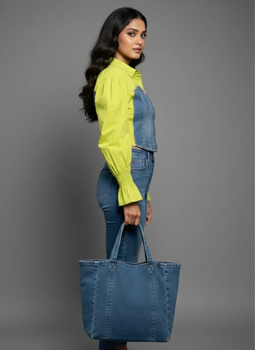 Noir Sculpt Corset Shirt Top