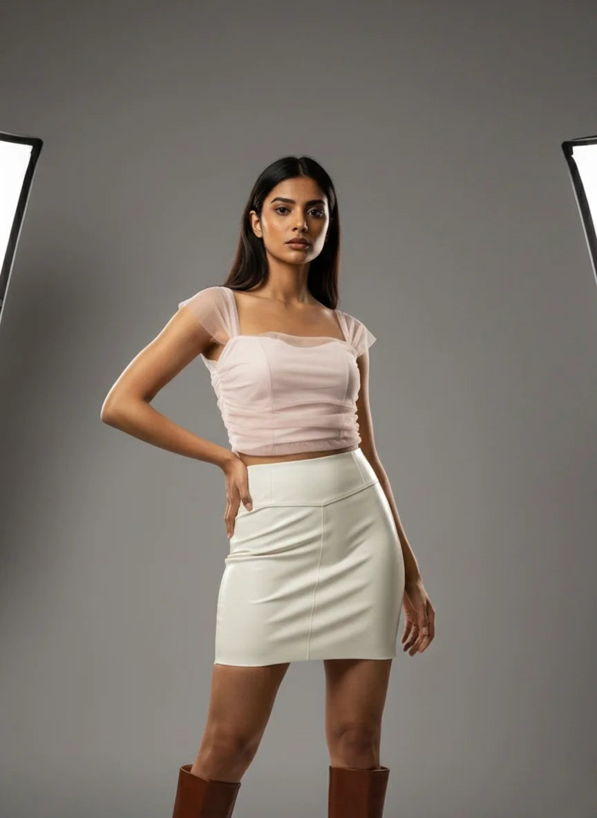 Pure Form Square Neck Crop Top