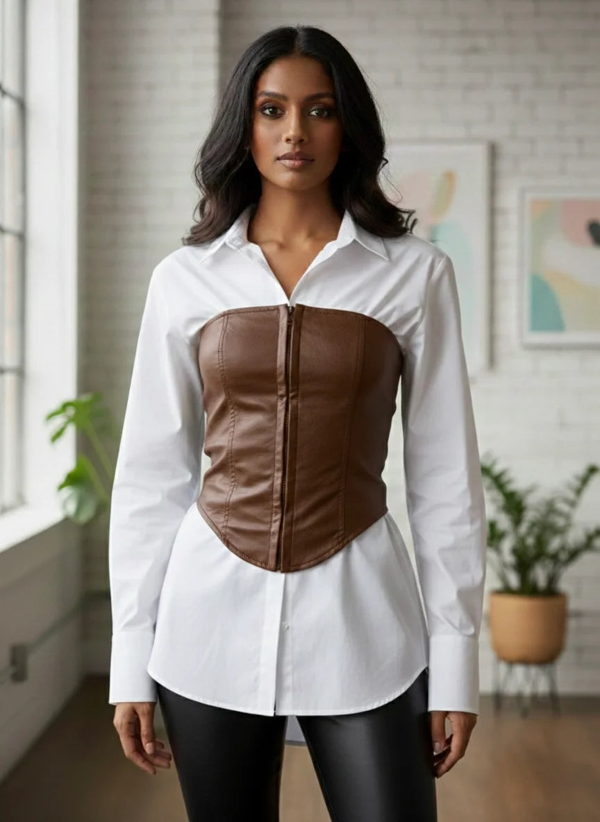 Verdant Spine Corset Top