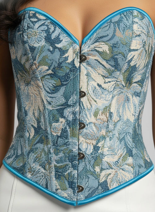 Azure Tapestry Corset Top