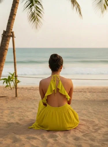 Riviera Halter Flow Dress