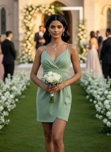 Noor Wrap Mini Dress